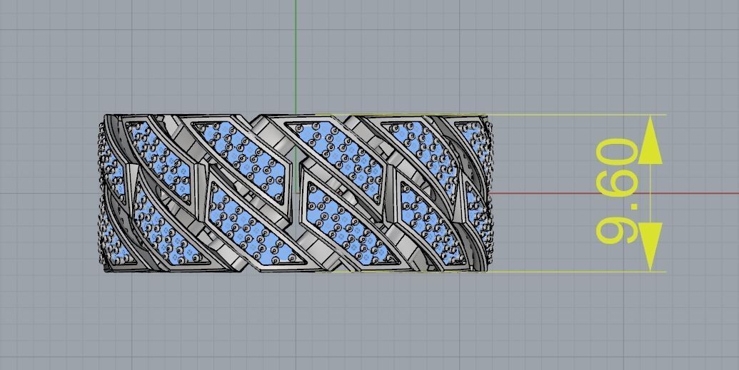 MH CUBAN RINGS N32 3D print model_6