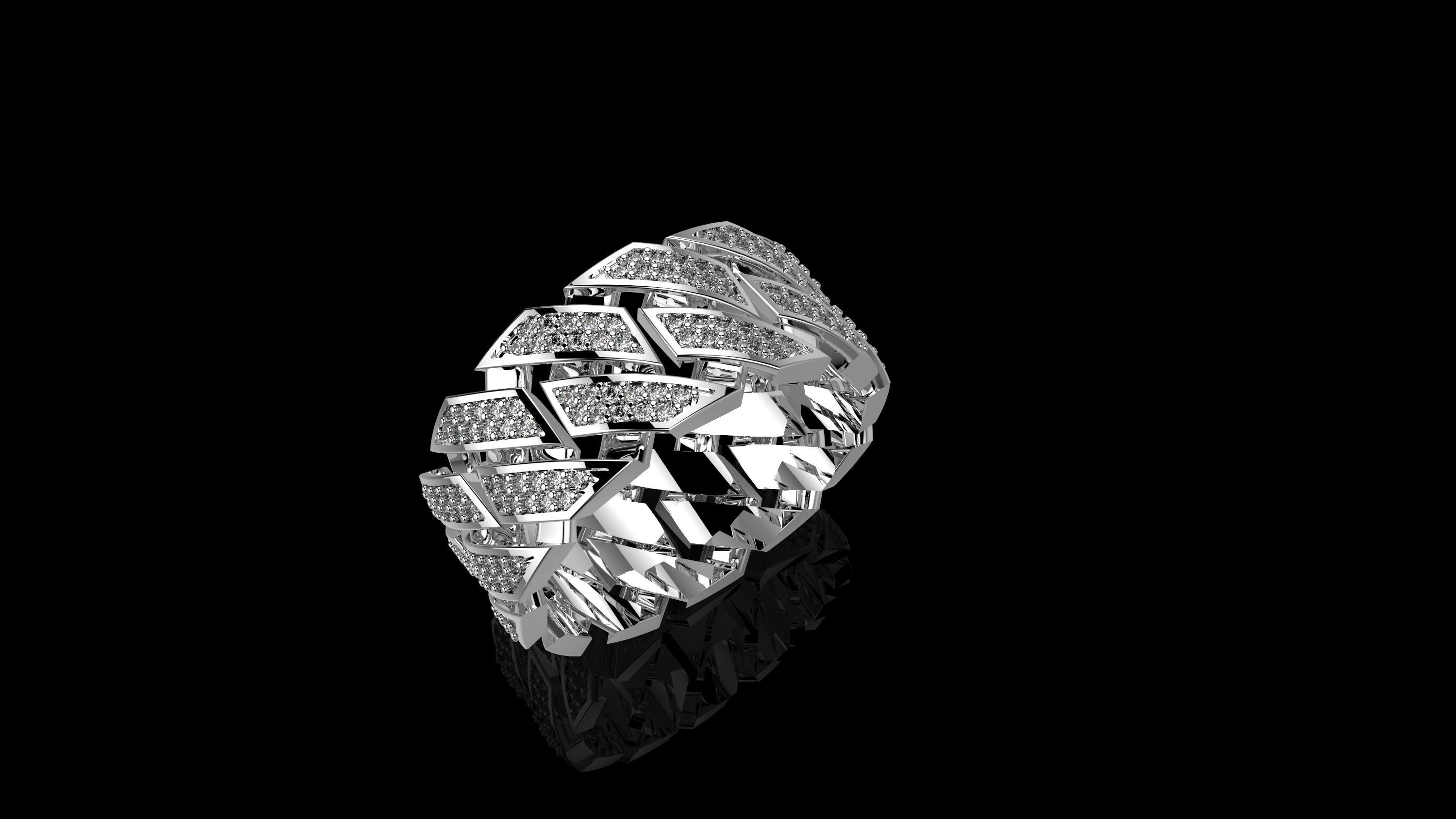 MH CUBAN RINGS N32 3D print model_1