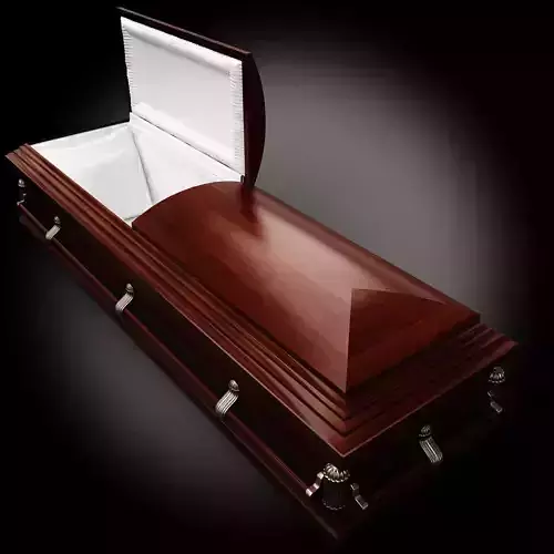  High Def Classic Coffin Wood Victorian II 3D model