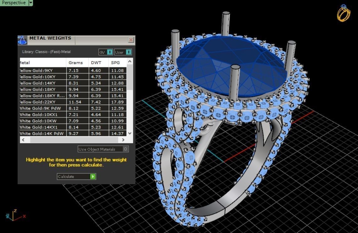 woman ring 3D print model_2