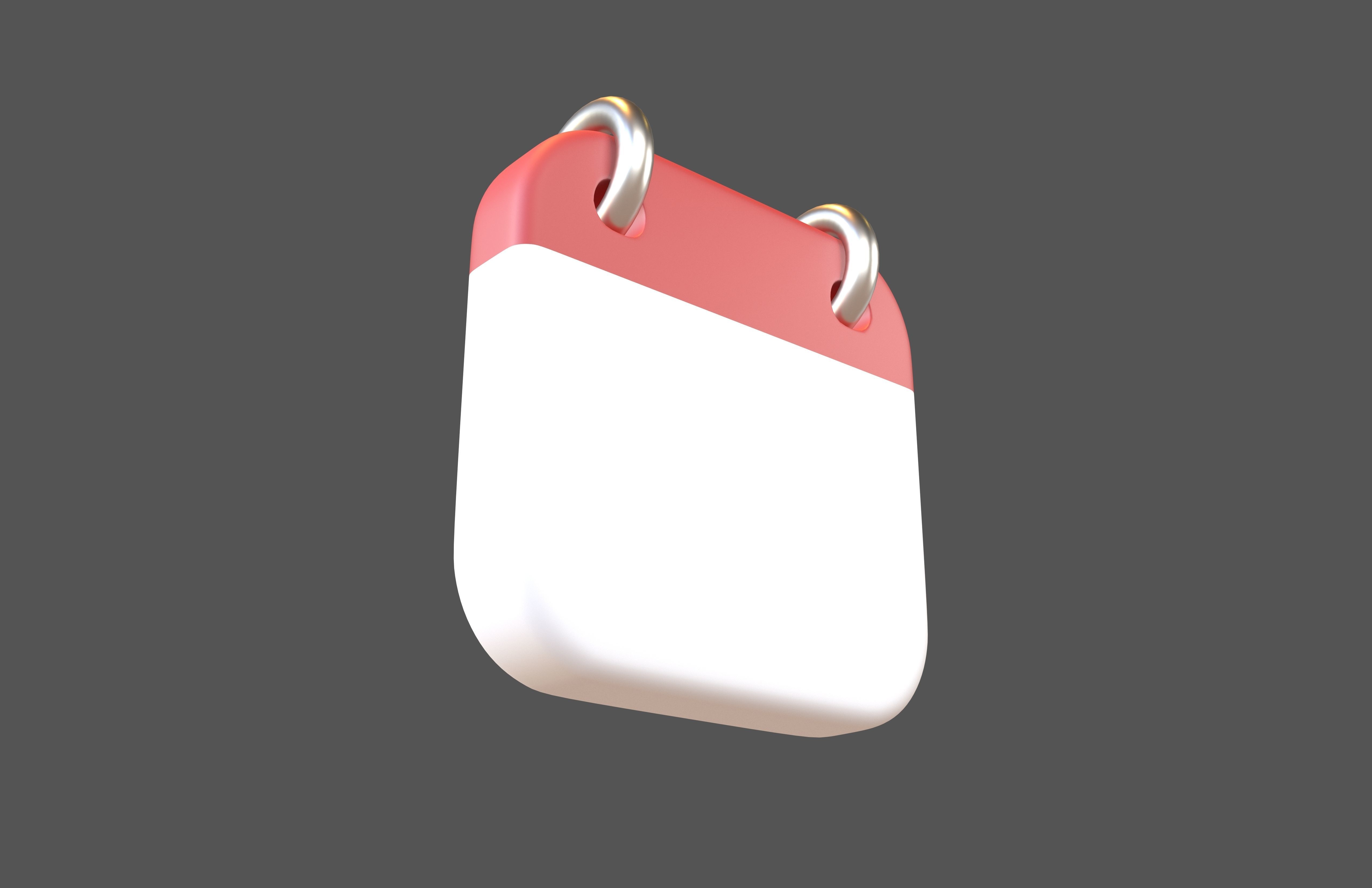 Calendar Icon v1 001 Low-poly 3D model_3