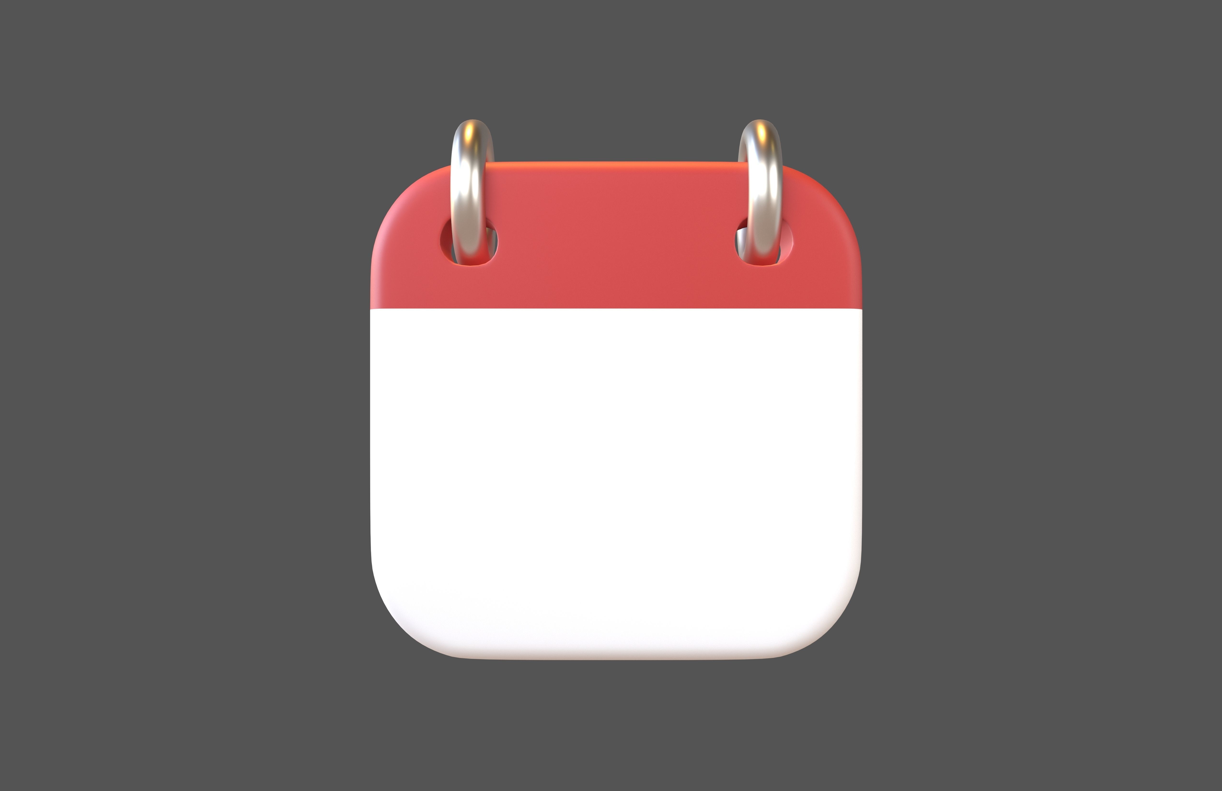Calendar Icon v1 001 Low-poly 3D model_1