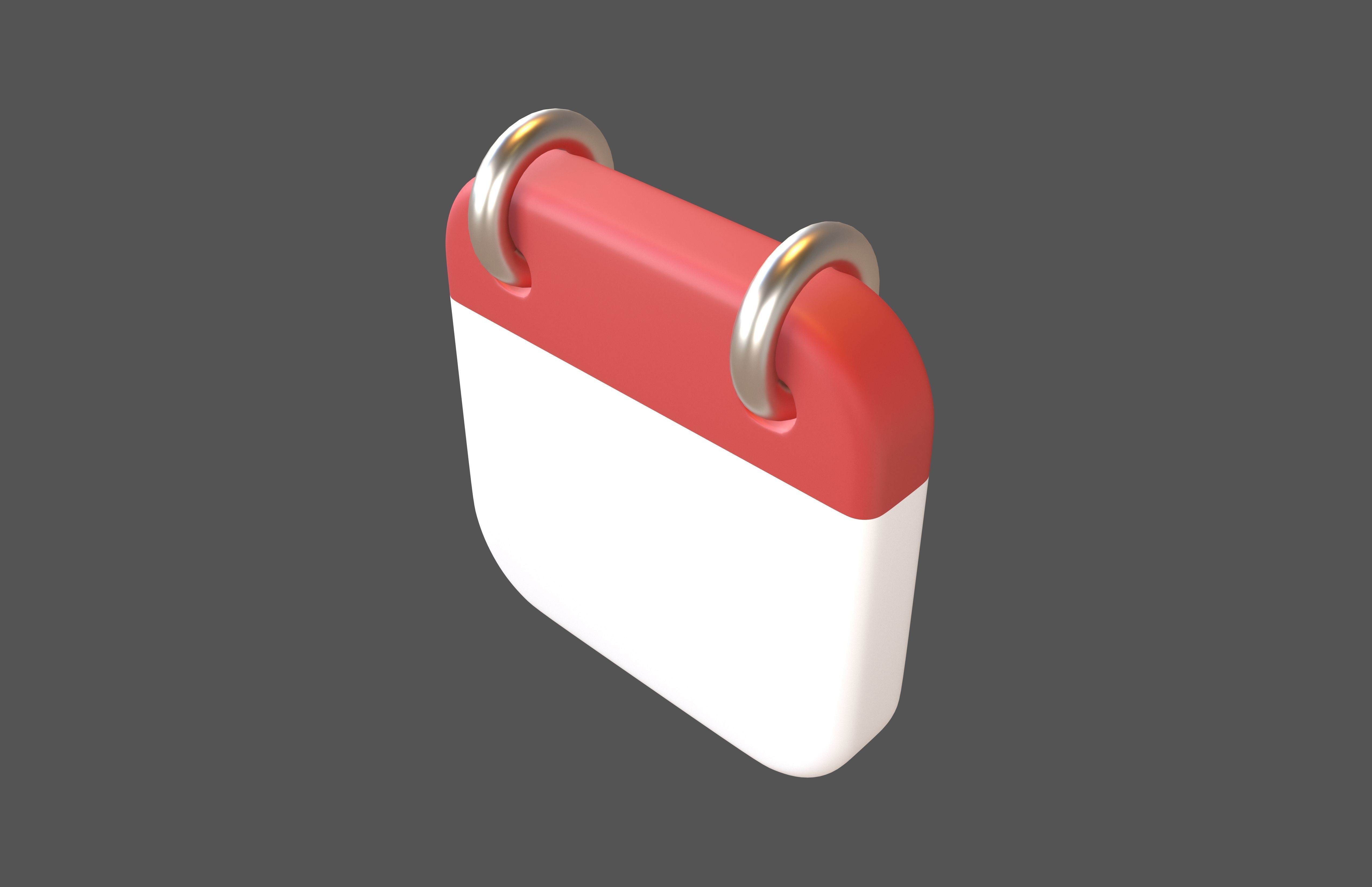 Calendar Icon v1 001 Low-poly 3D model_2