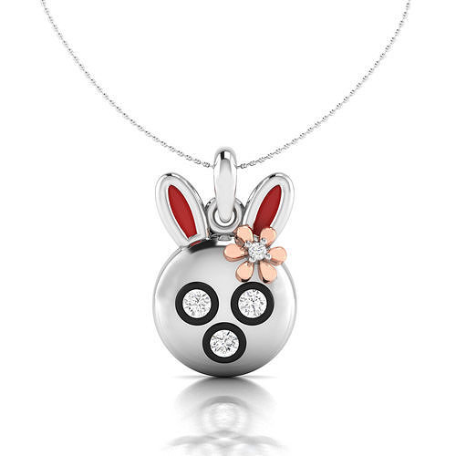 Rabbit pendant 3dm stl render detail 3D print model