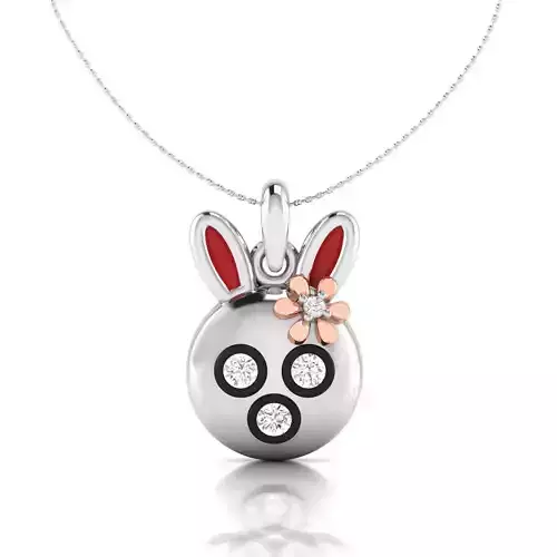 Rabbit pendant 3dm stl render detail 3D print model