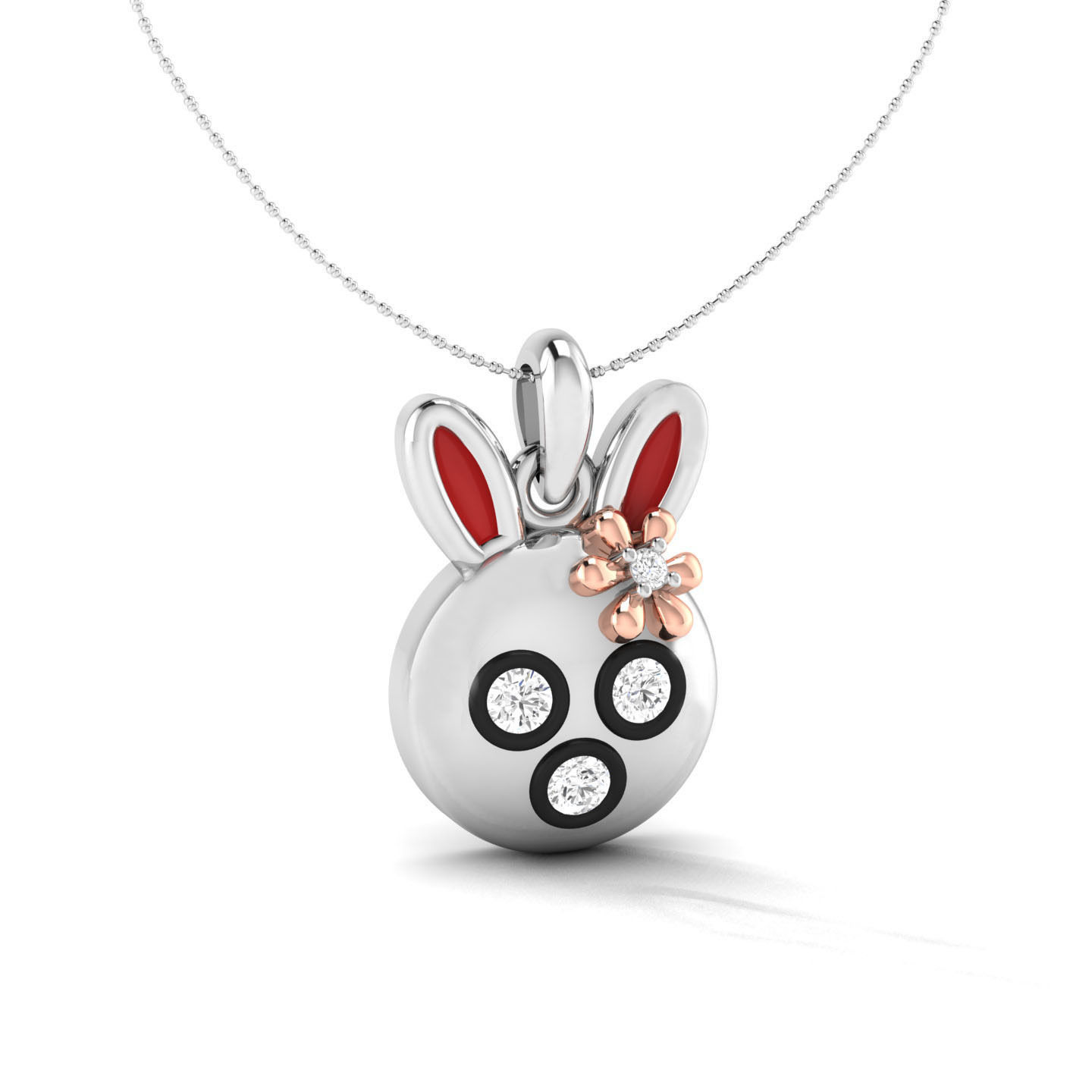 Rabbit pendant 3dm stl render detail 3D print model_3
