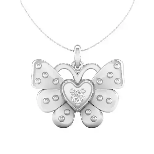 Butterfly pendant 3dm stl render detail 3D print model