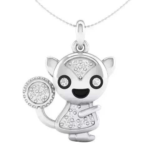 Cat pendant 3dm stl render detail 3D print model