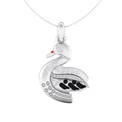Duck pendant 3dm stl render detail 3D print model