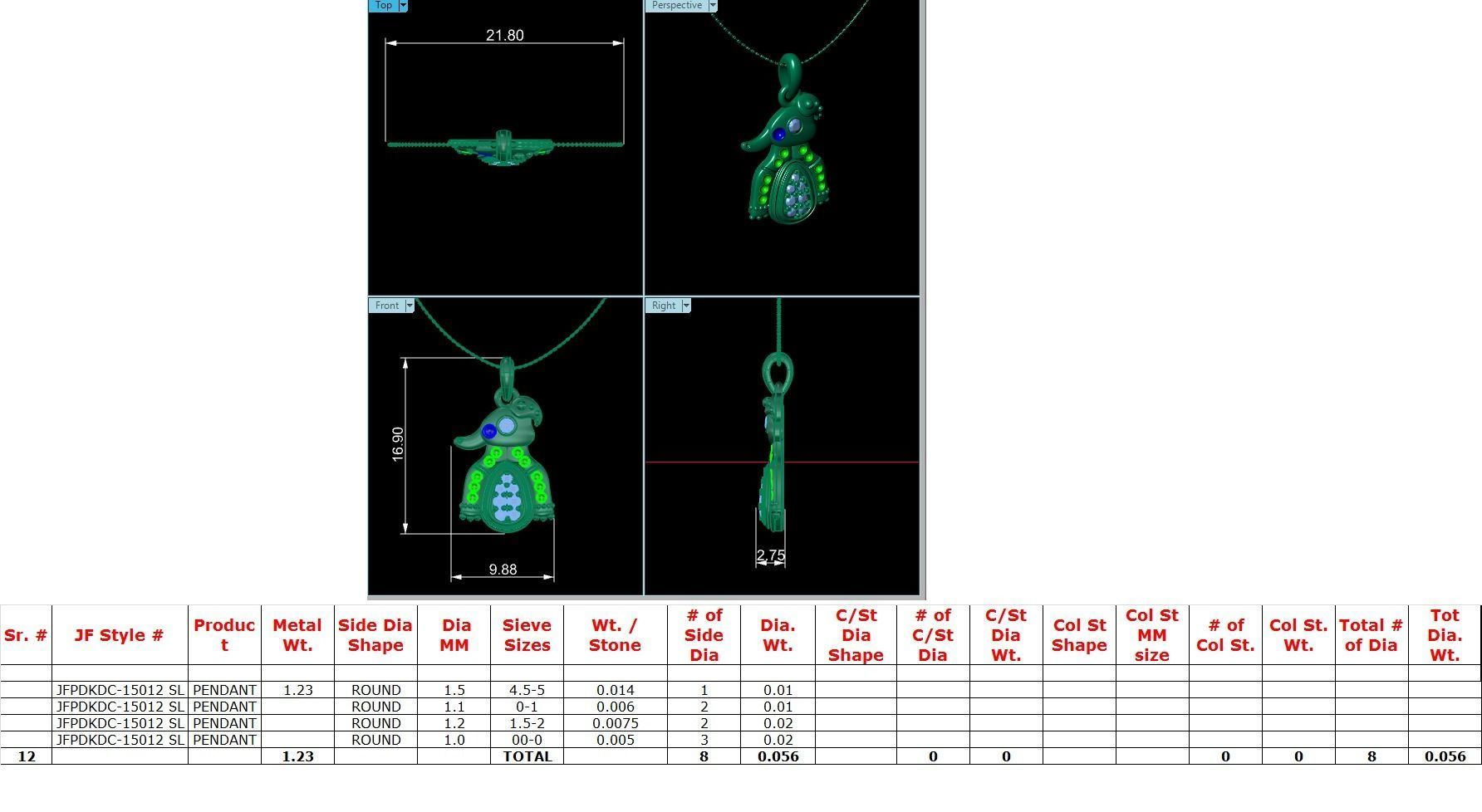 Bird pendant 3dm stl render detail 3D print model_5