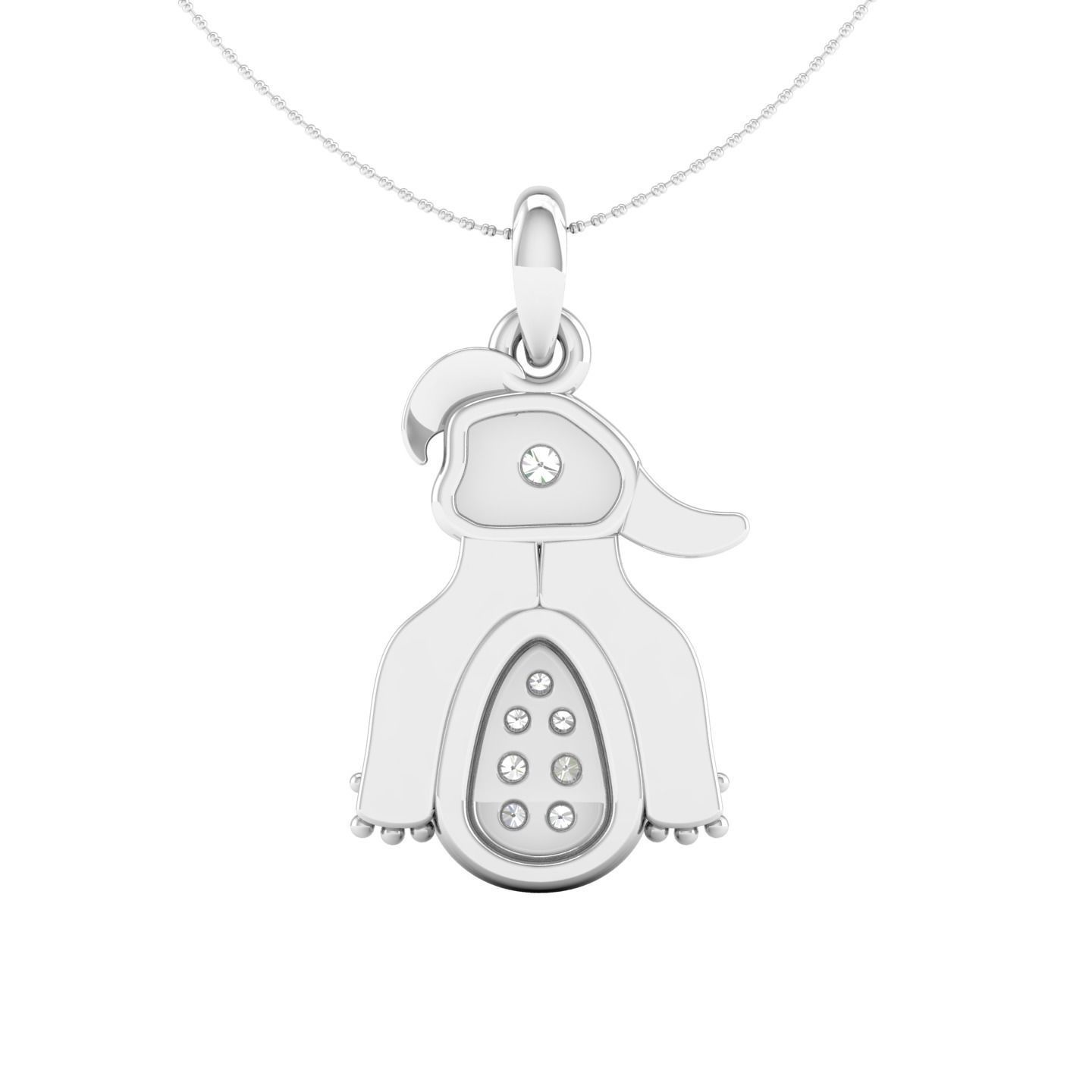Bird pendant 3dm stl render detail 3D print model_4