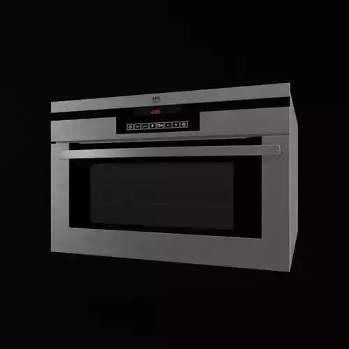 Black Microwave Oven 3D model