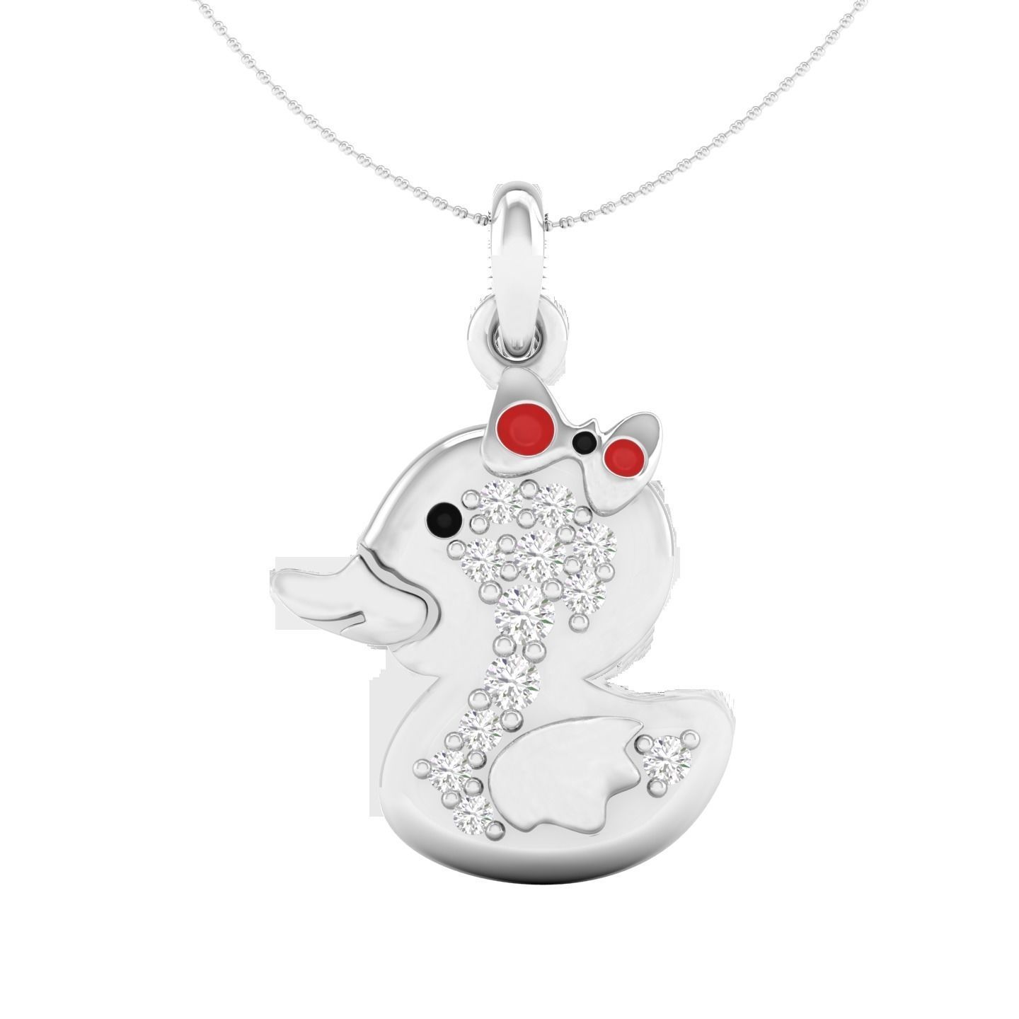 Baby duck pendant 3dm stl render detail 3D print model_6