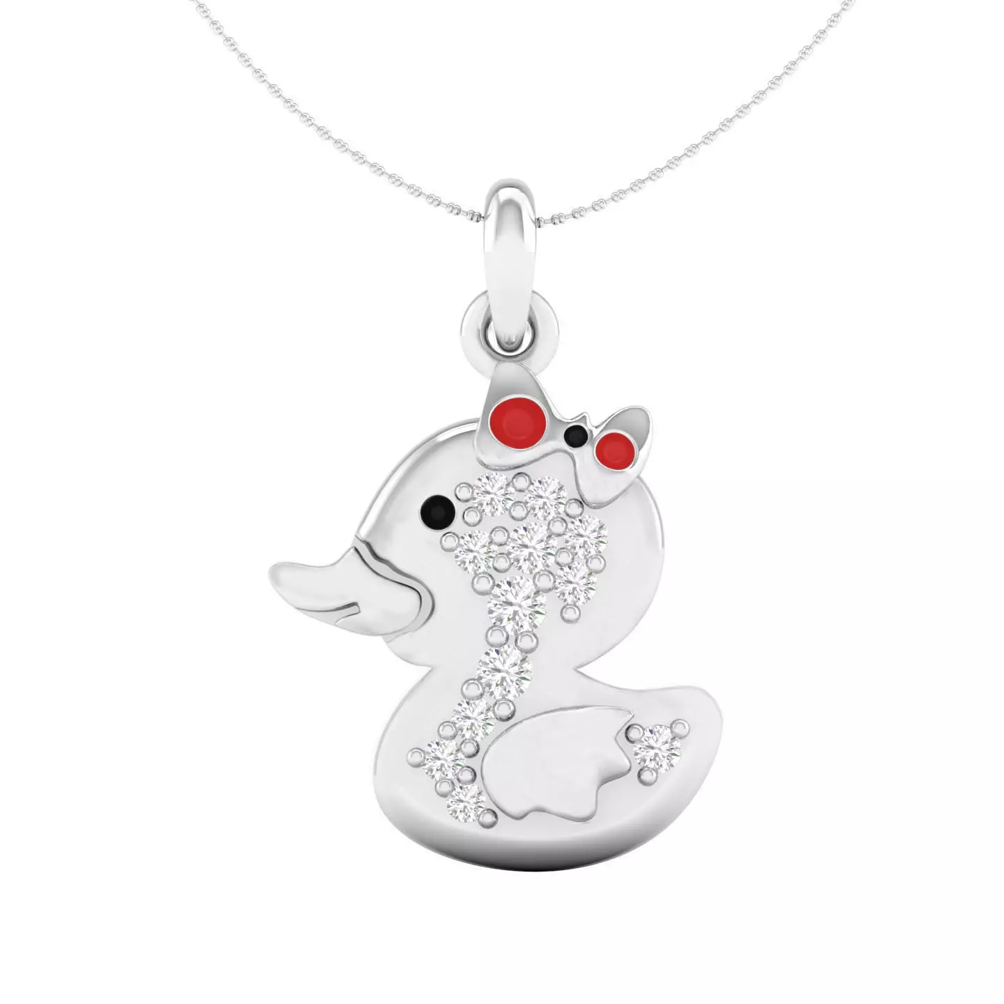 Baby duck pendant 3dm stl render detail 3D print model_0