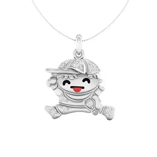 Baby boy  pendant 3dm stl render detail 3D print model