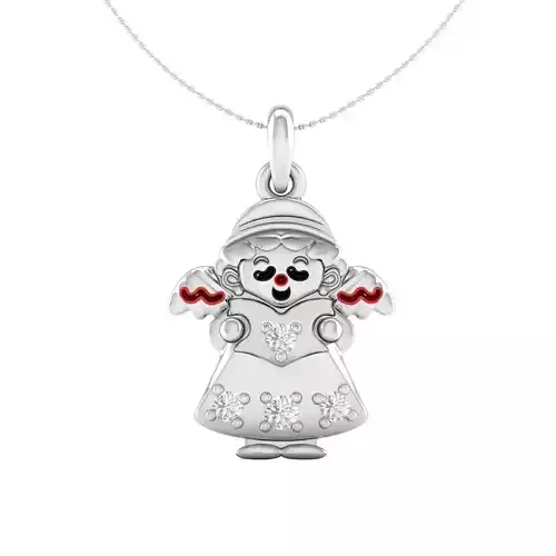 Baby doll pendant 3dm stl render detail 3D print model