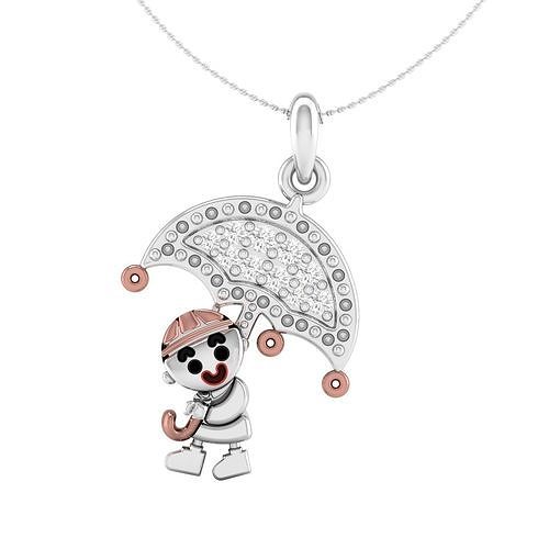 Baby with umbrella pendant 3dm stl render detail 3D print model
