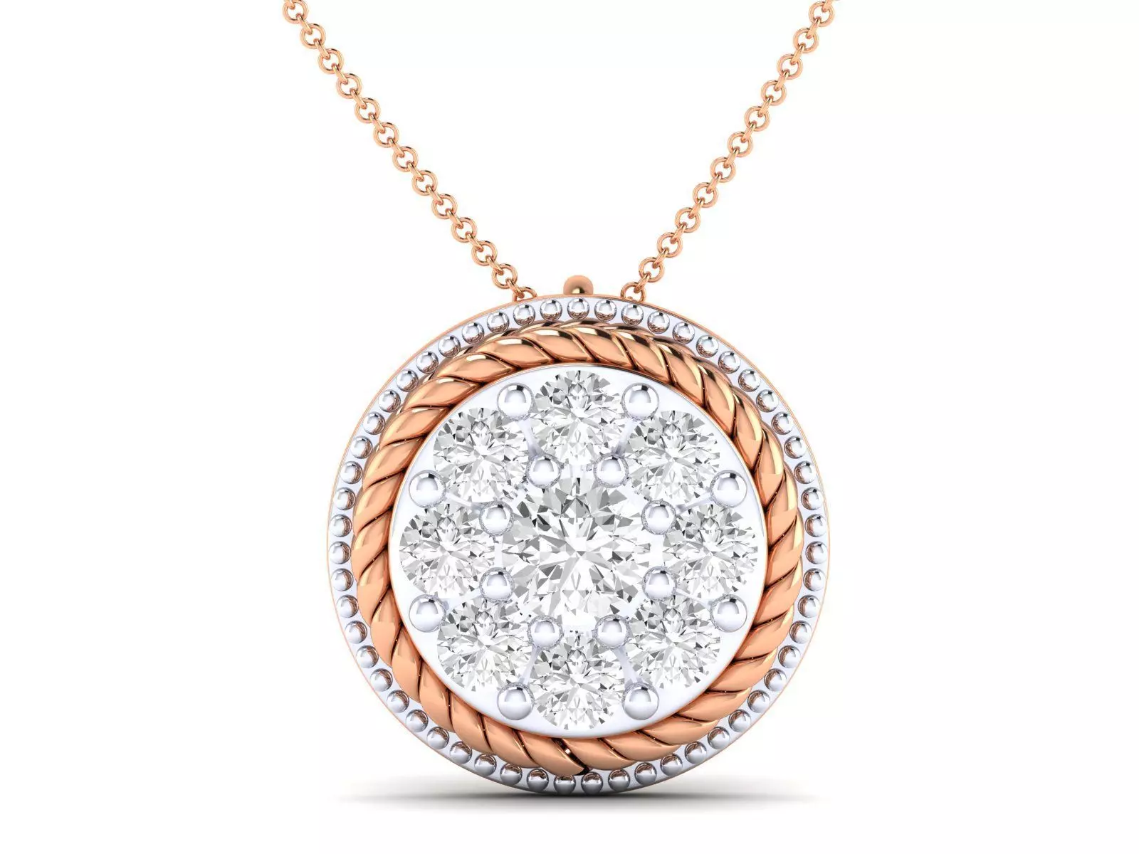 Women round pendant 3dm stl render detail 3D print model