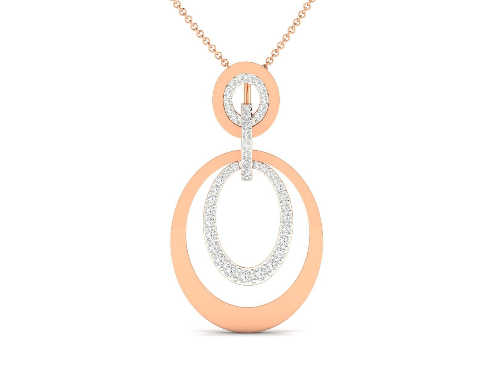 Women round pendant 3dm stl render detail 3D print model_3