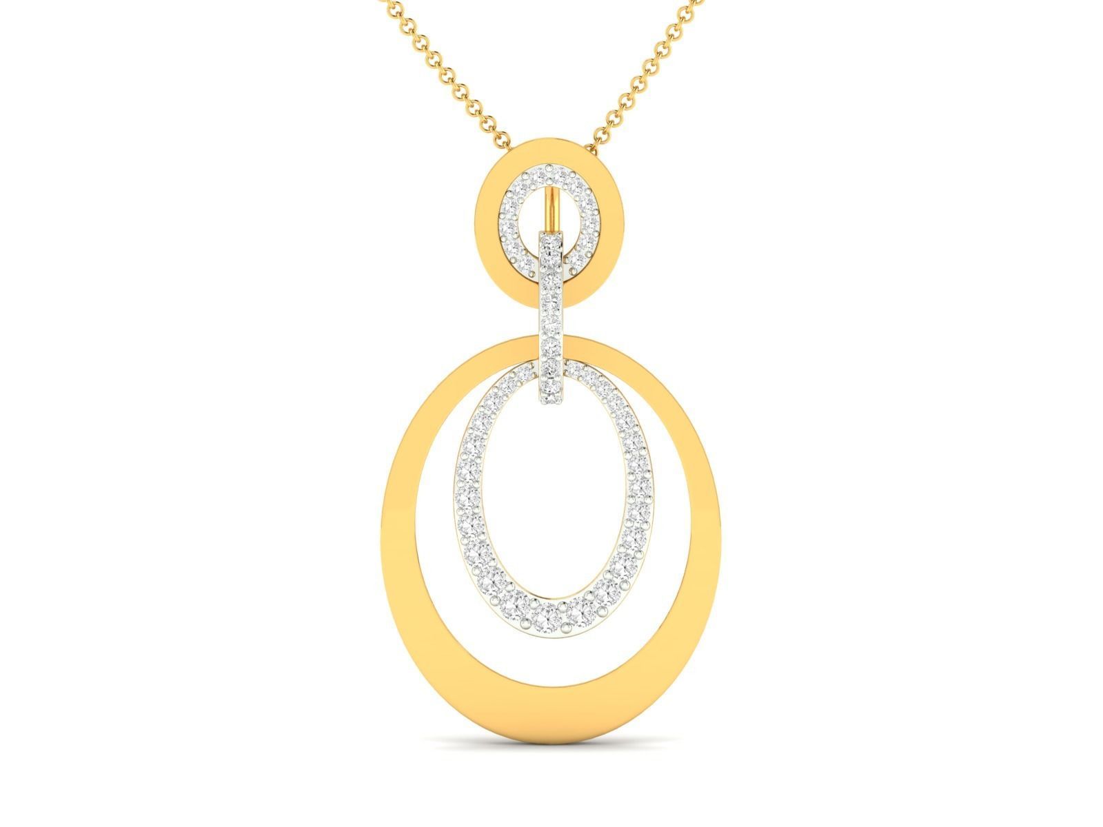 Women round pendant 3dm stl render detail 3D print model_13