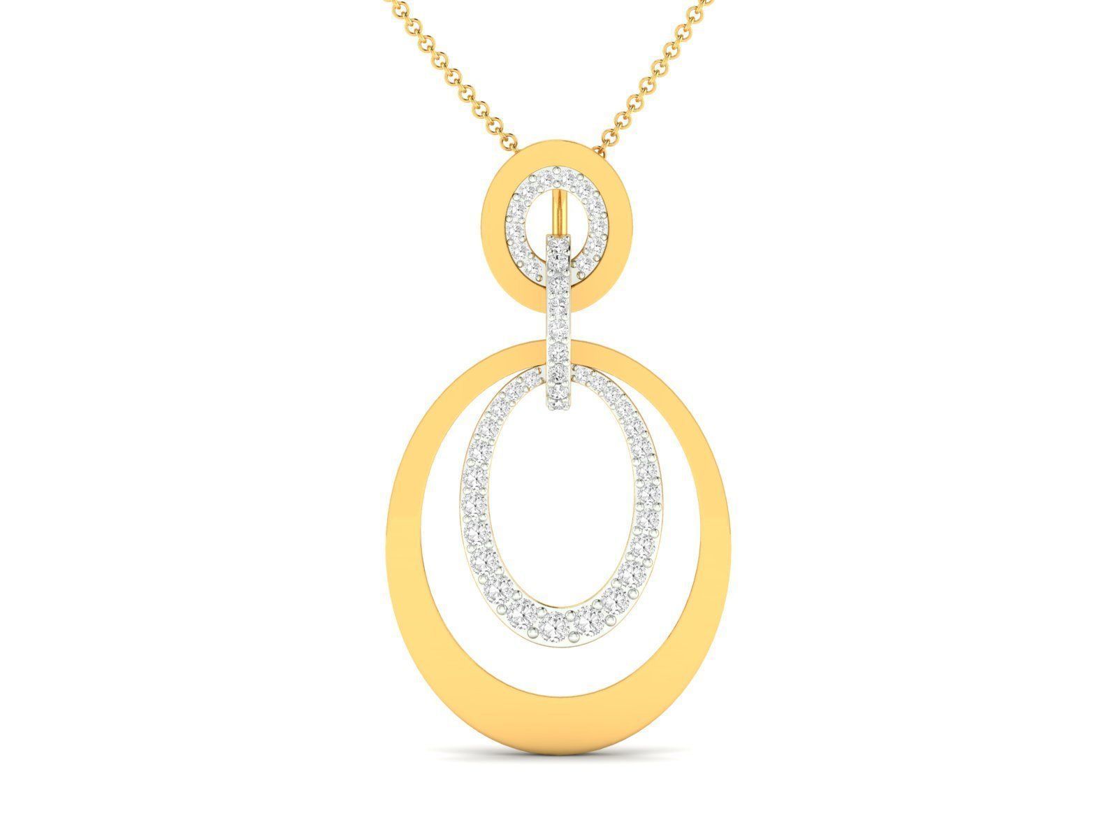 Women round pendant 3dm stl render detail 3D print model_12