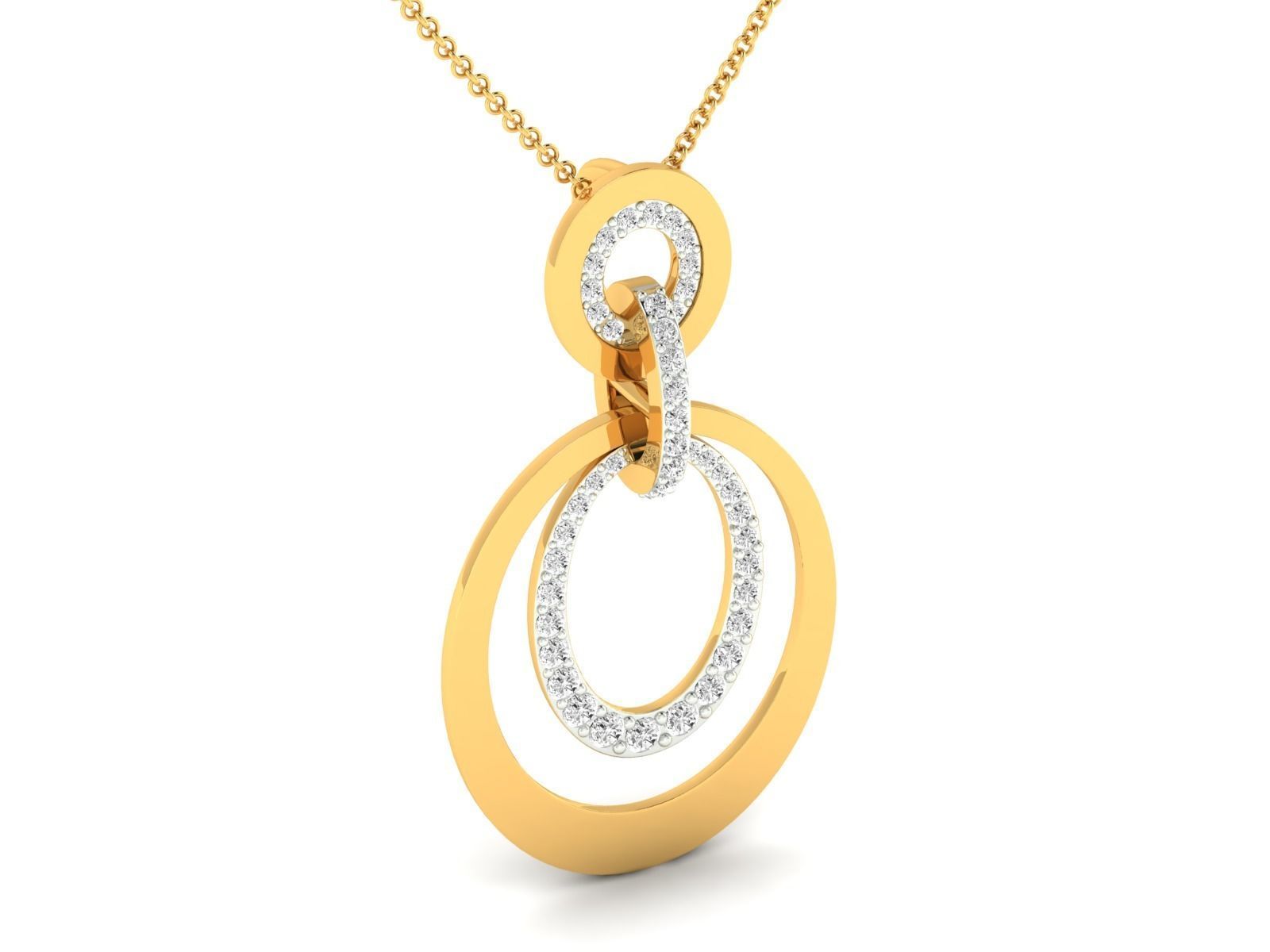 Women round pendant 3dm stl render detail 3D print model_11