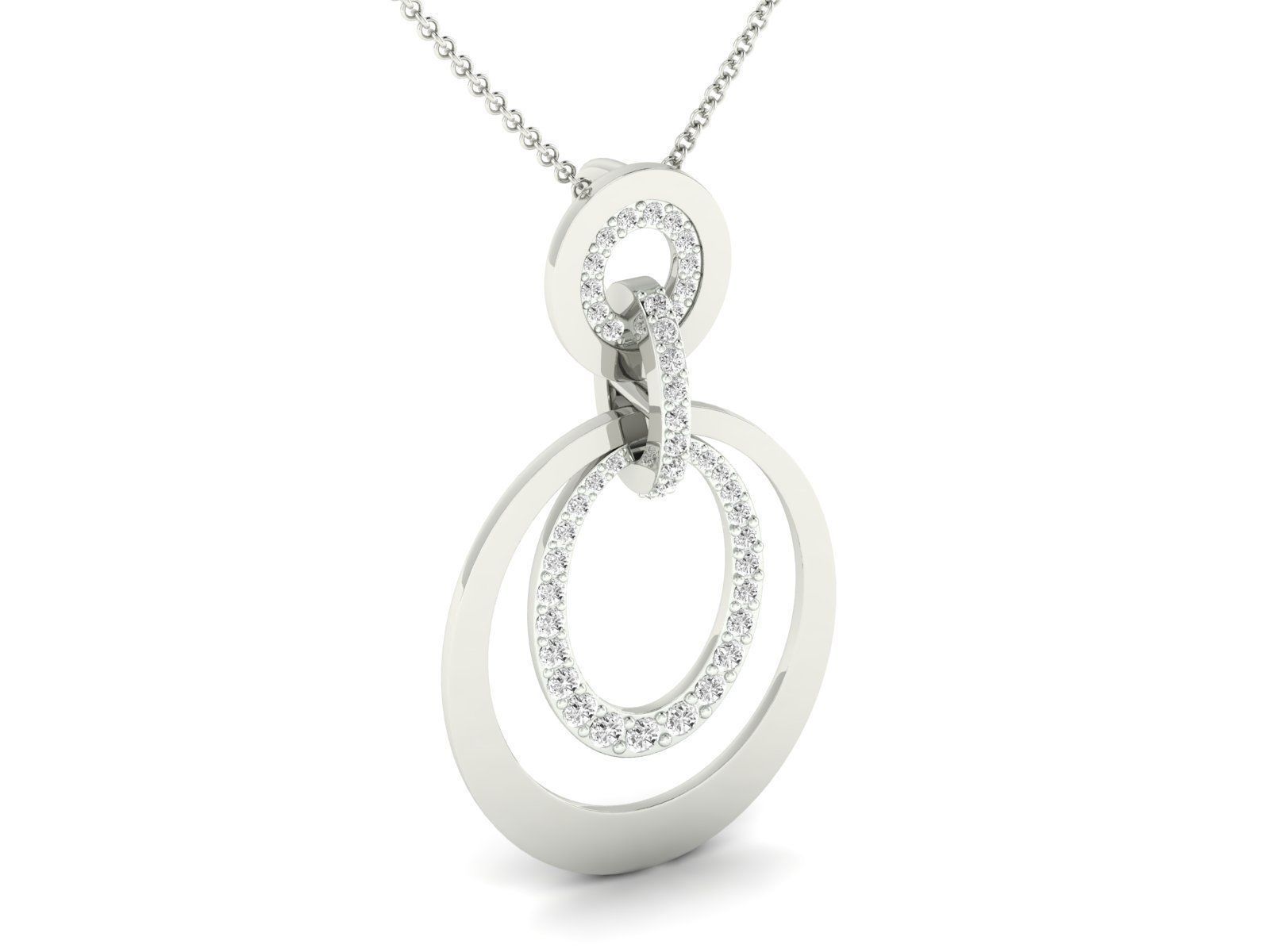 Women round pendant 3dm stl render detail 3D print model_6