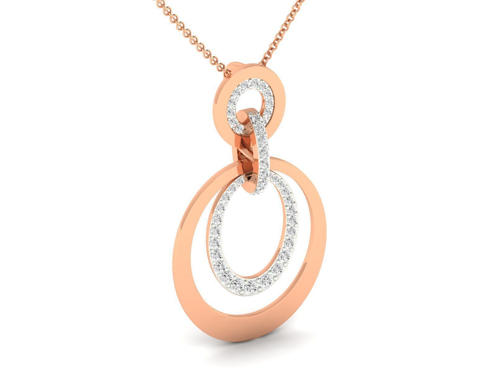 Women round pendant 3dm stl render detail 3D print model_1