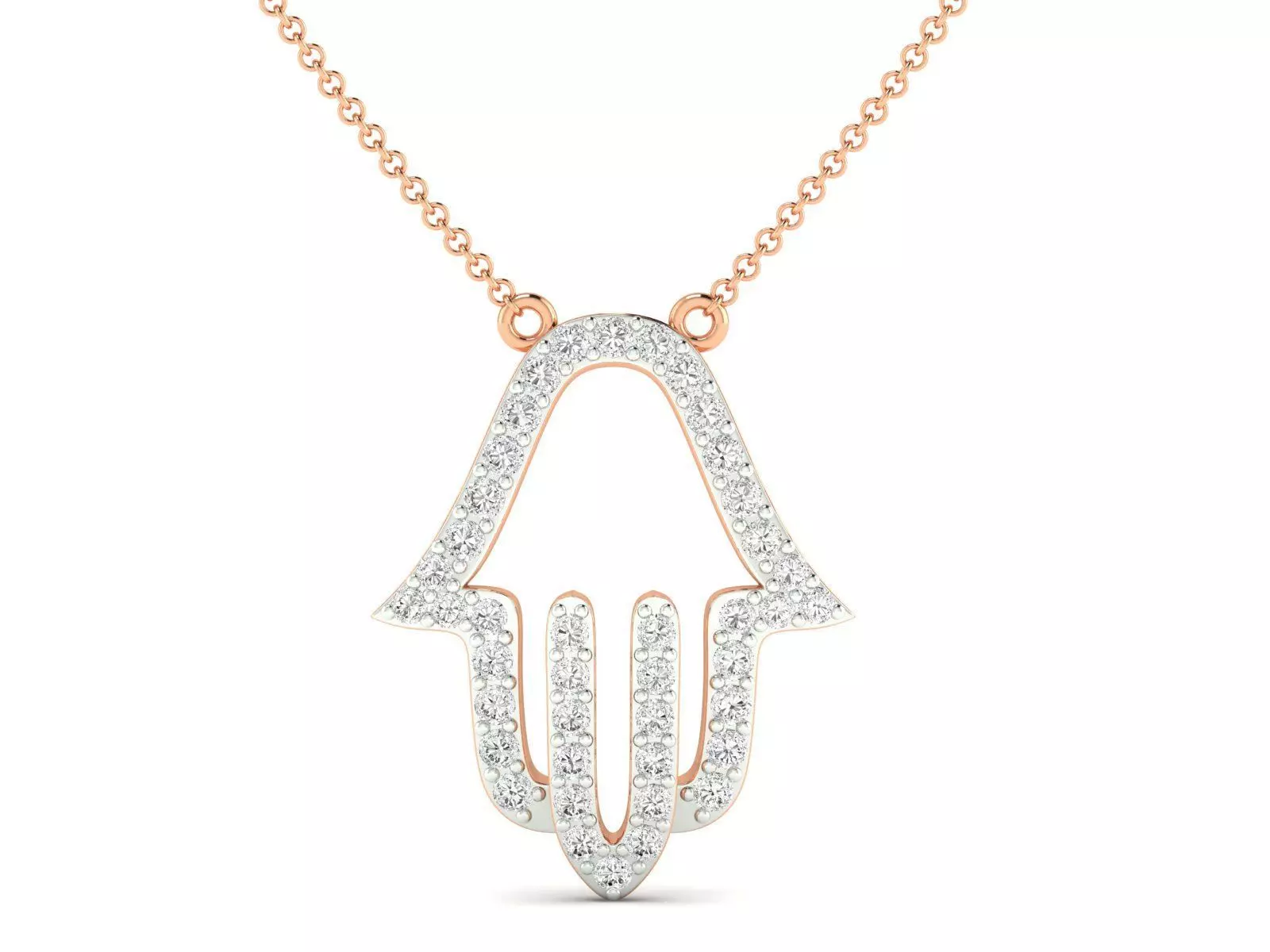 Hamsa hand pendant 3dm stl render detail 3D print model