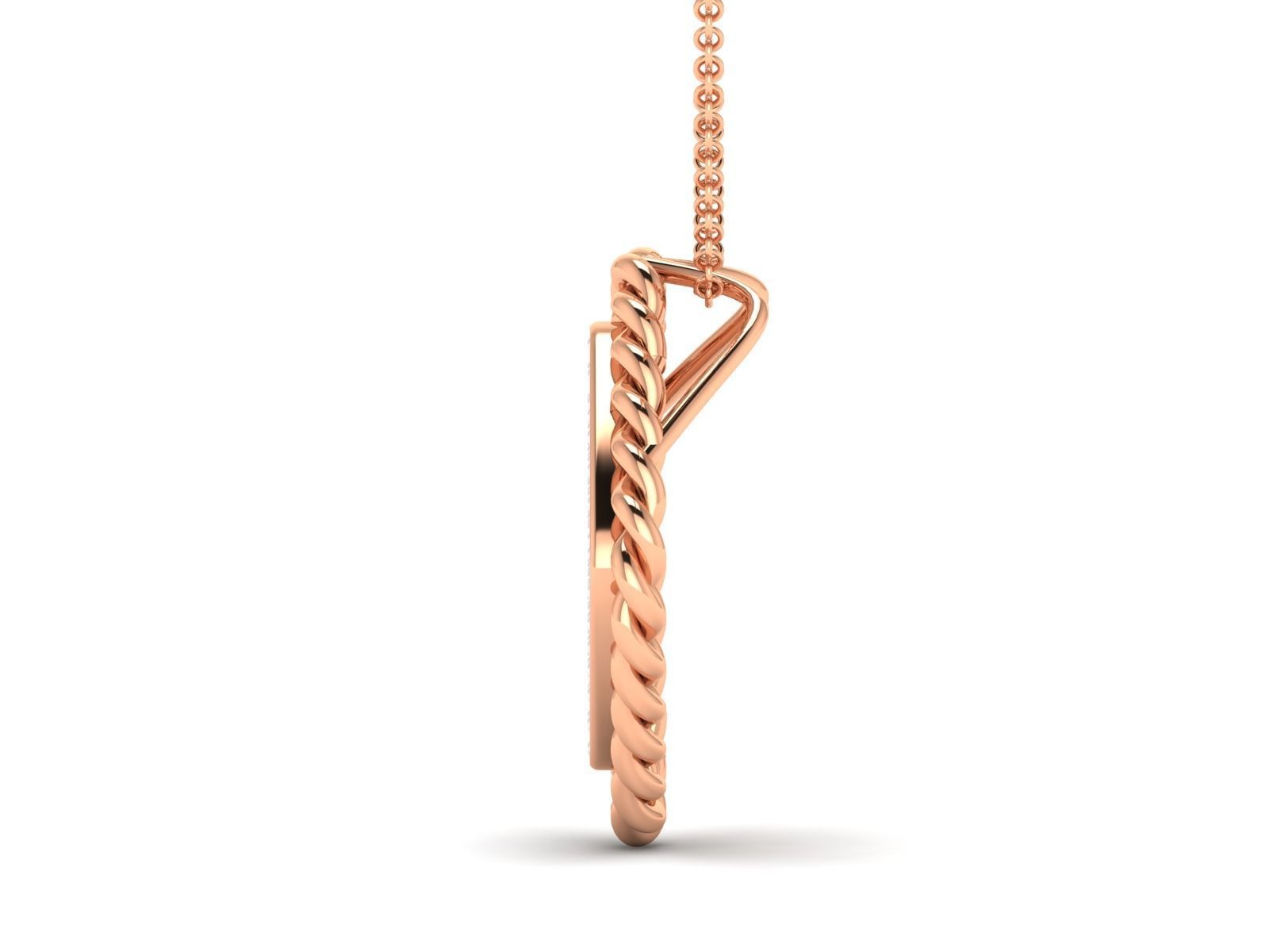 Women square pendant 3dm render detail 3D print model_5