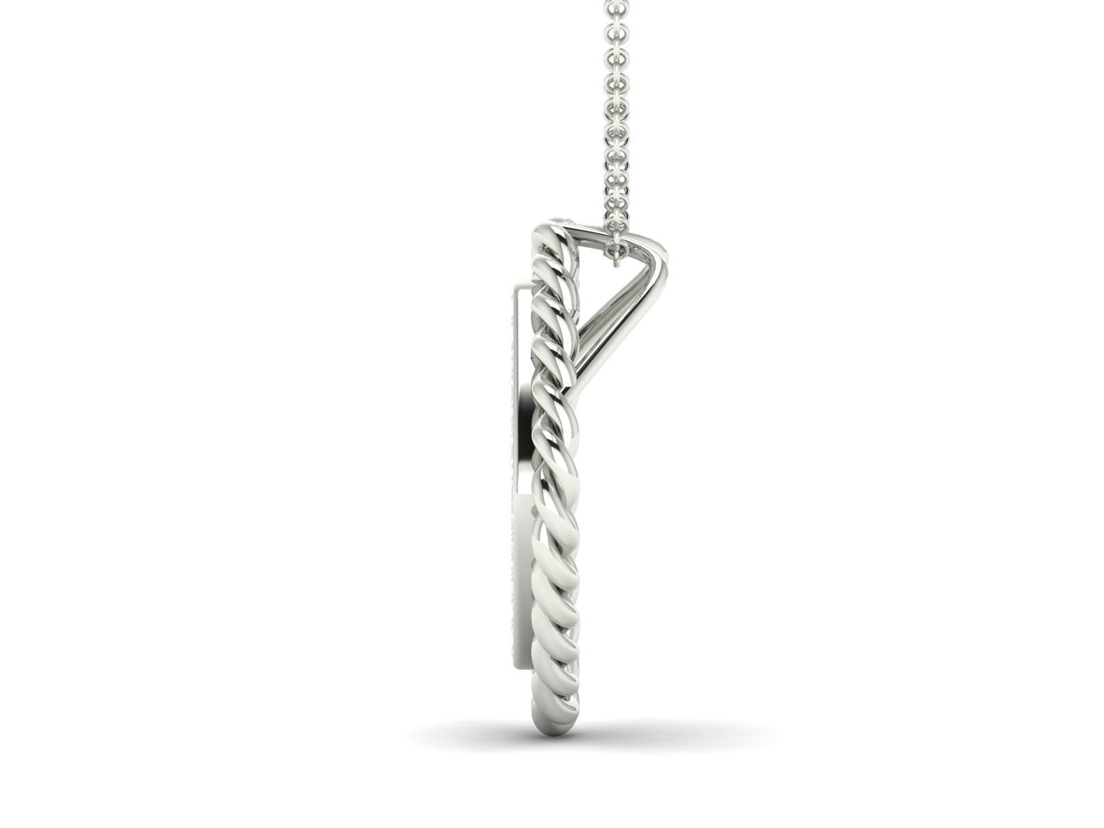 Women square pendant 3dm render detail 3D print model_11