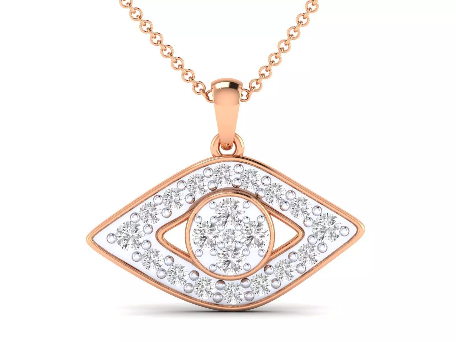 Evil Eye pendant 3dm stl render detail 3D print model_0