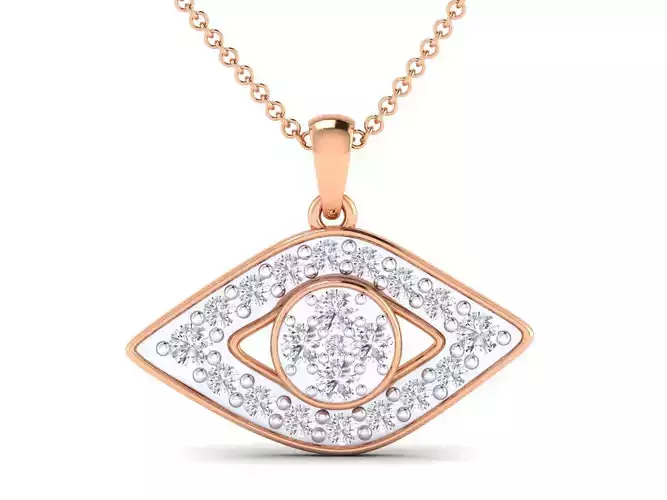 Evil Eye pendant 3dm stl render detail 3D print model