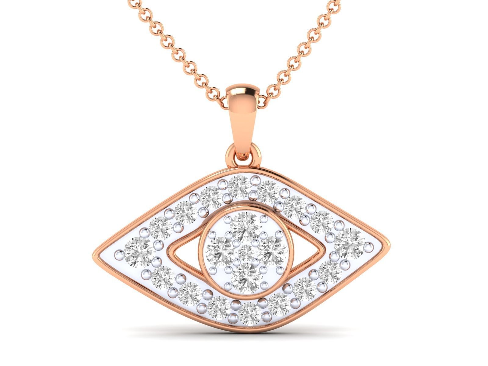 Evil Eye pendant 3dm stl render detail 3D print model_3