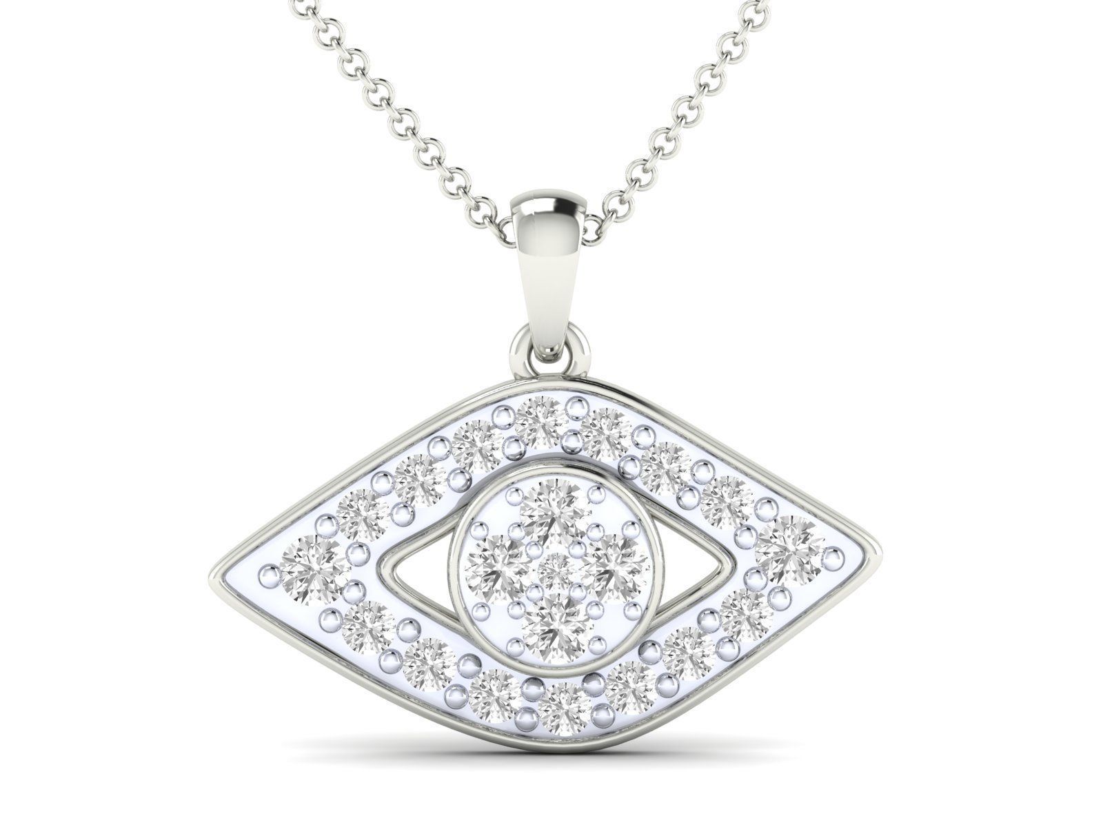 Evil Eye pendant 3dm stl render detail 3D print model_6