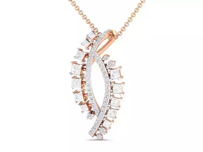 Women pendant 3dm stl render detail