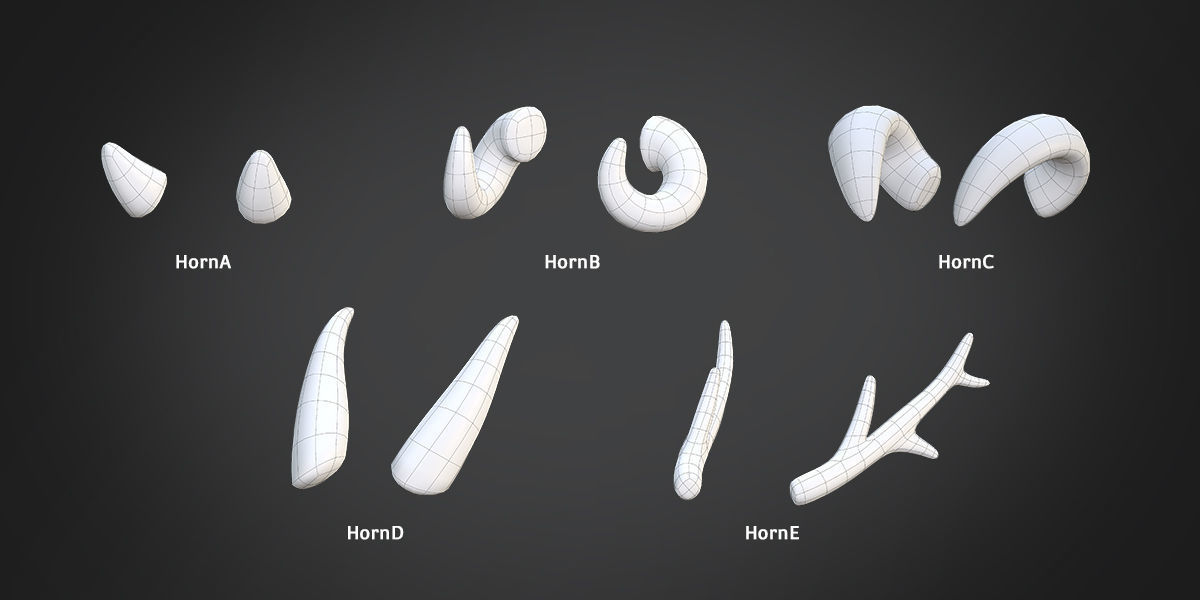 Customize Child Base Mesh-Anime Style Low-poly 3D model_13