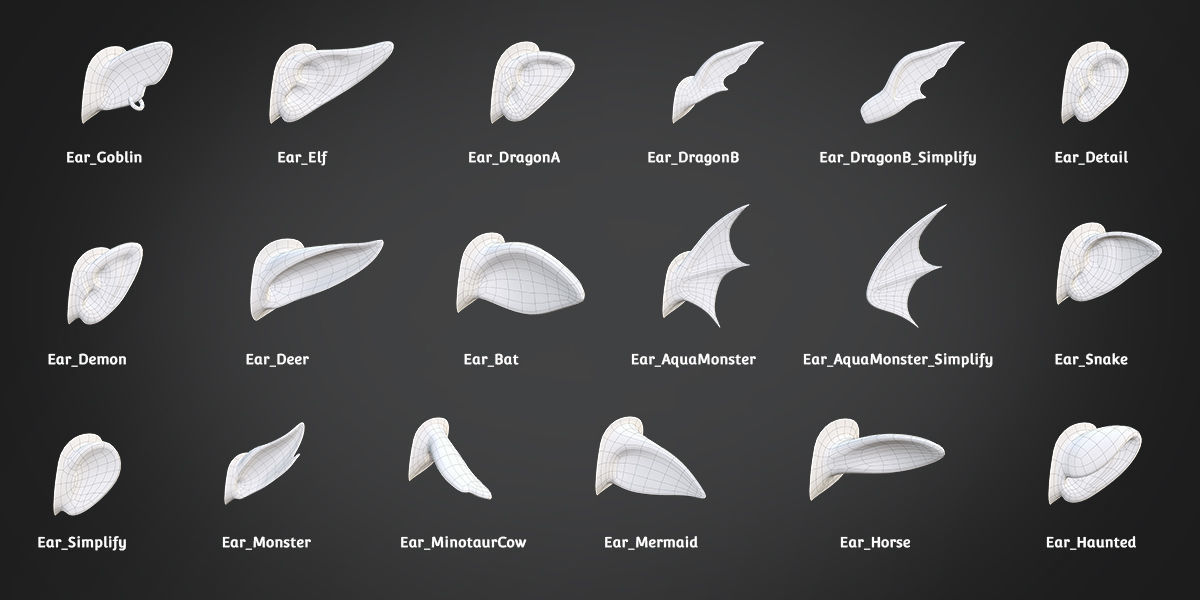 Customize Child Base Mesh-Anime Style Low-poly 3D model_5