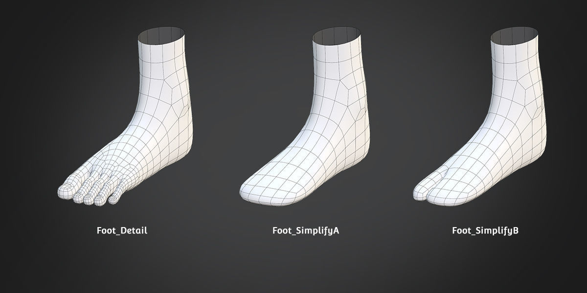 Customize Child Base Mesh-Anime Style Low-poly 3D model_11