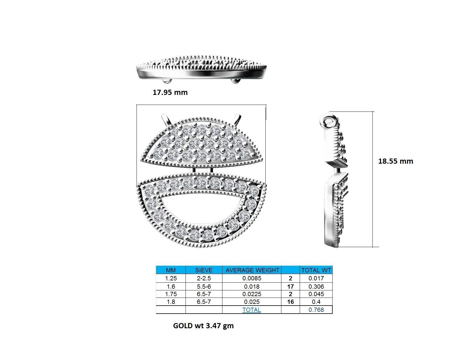 Women necklace pendant 3dm stl render detail 3D print model_18