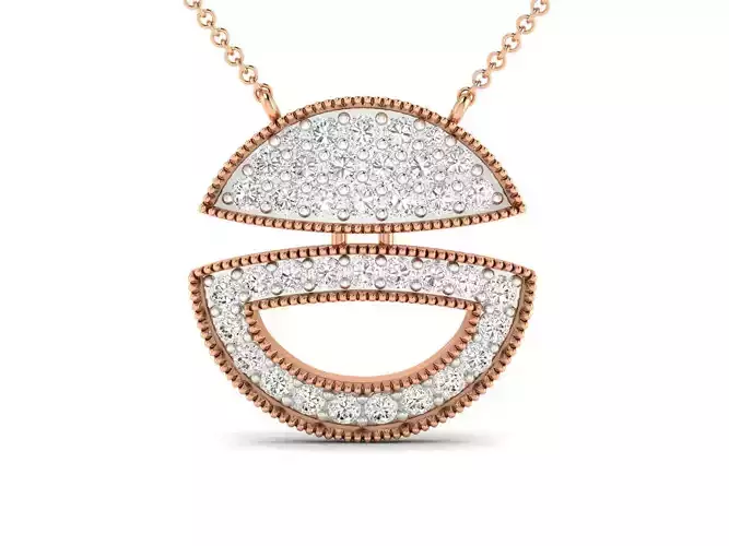 Women necklace pendant 3dm stl render detail 3D print model