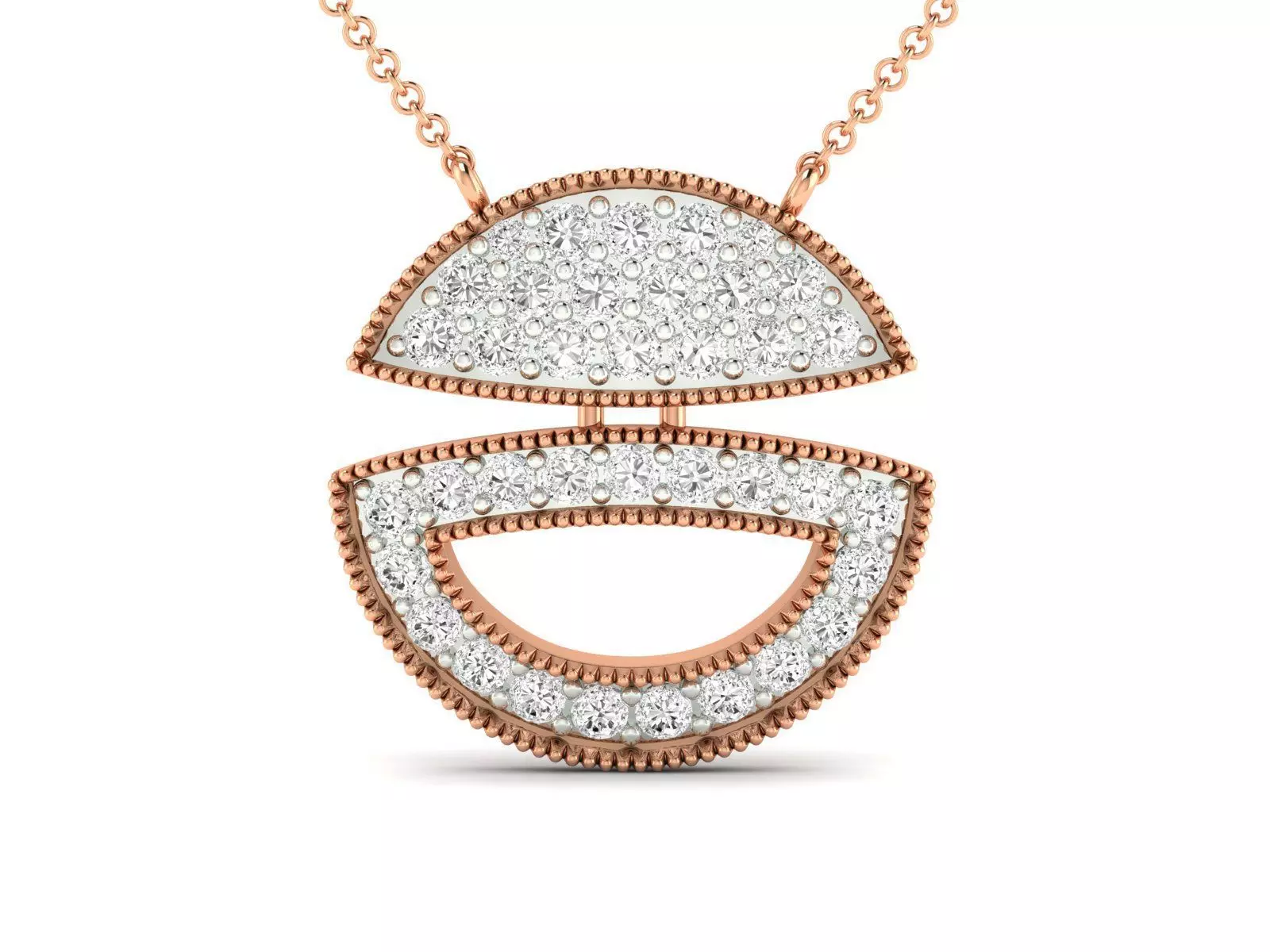 Women necklace pendant 3dm stl render detail 3D print model_0