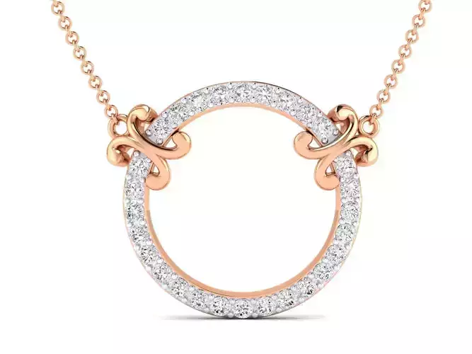 Women round necklace 3dm stl render detail 3D print model