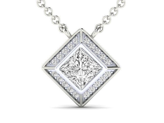 Women square pendant 3dm stl render detail 3D print model