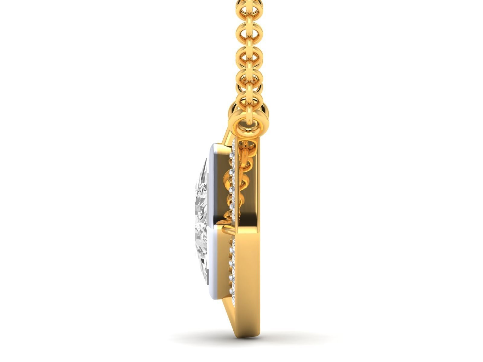 Women square pendant 3dm stl render detail 3D print model_17