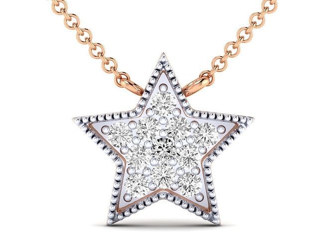 Star pendant 3dm stl render detail 3D print model