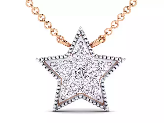 Star pendant 3dm stl render detail 3D print model
