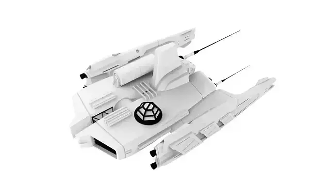 Space Ship Low-poly 3D model
