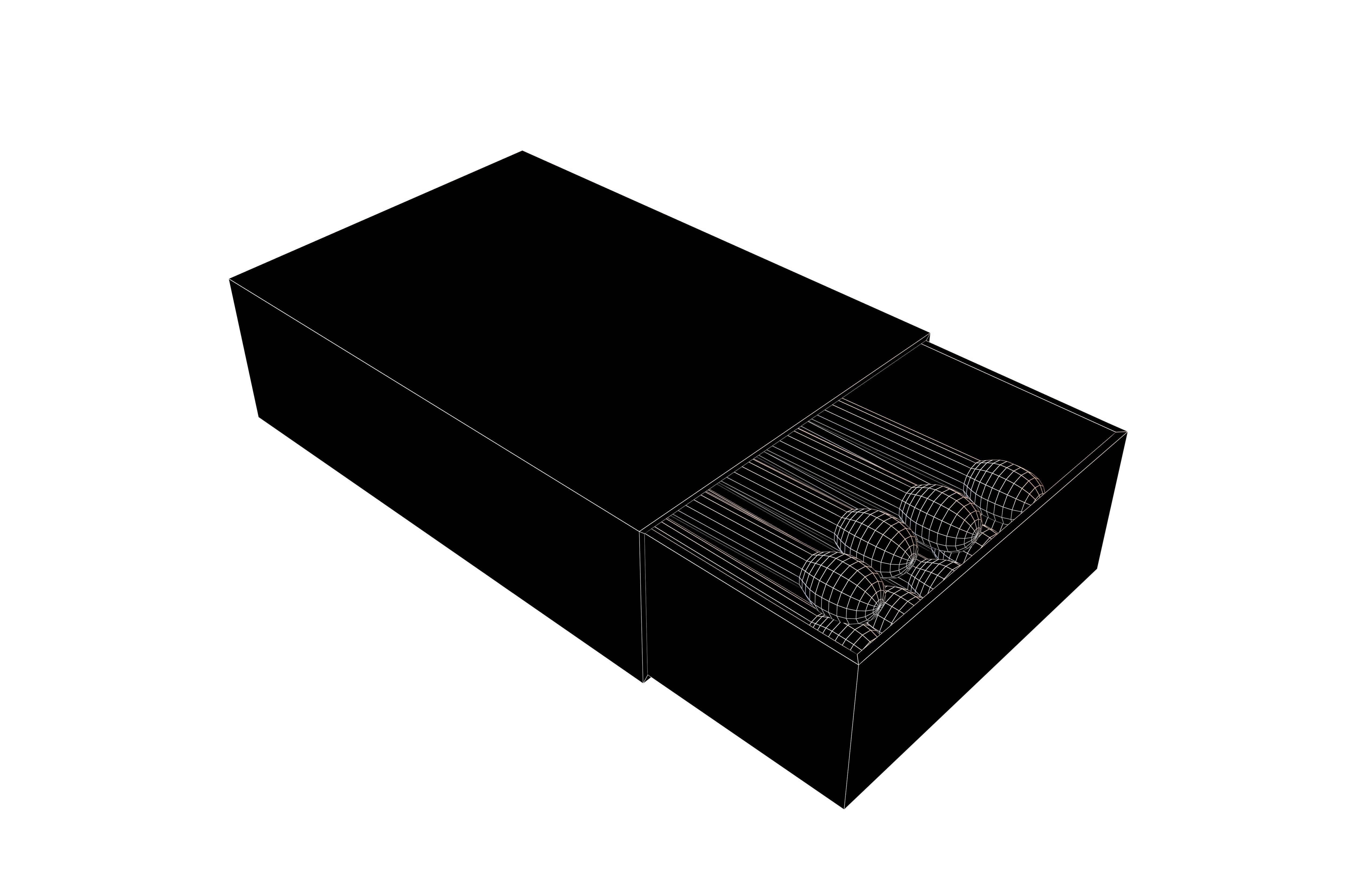 Matches Box v1 001 Low-poly 3D model_6