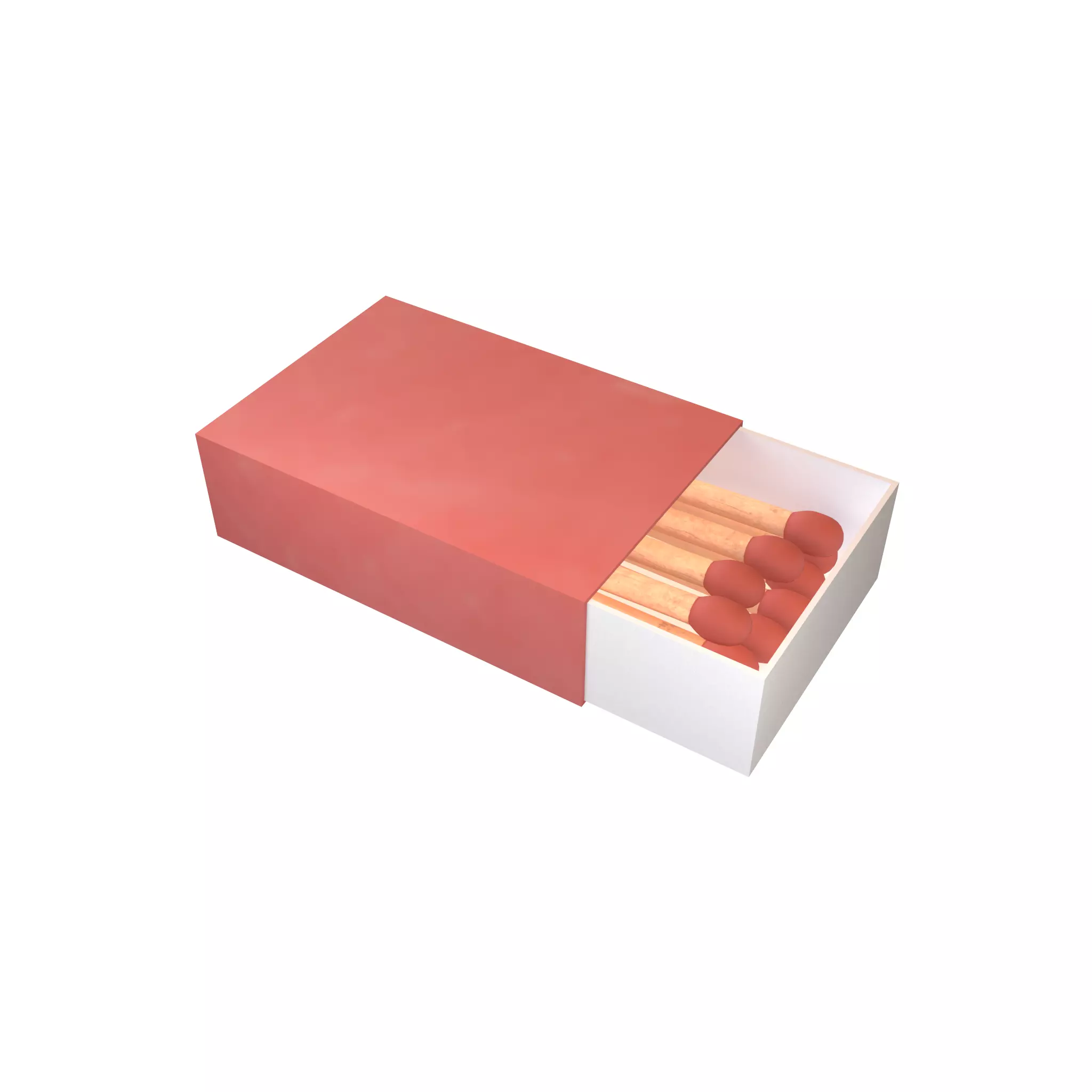 Matches Box v1 001 Low-poly 3D model_0
